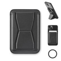 LEAMAG Odinis kortelių dėklas telefonui su stoveliu