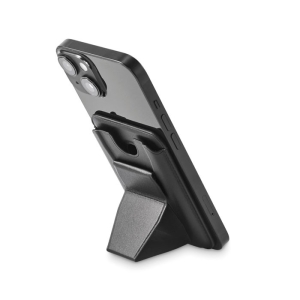 LEAMAG Odinis kortelių dėklas telefonui su stoveliu