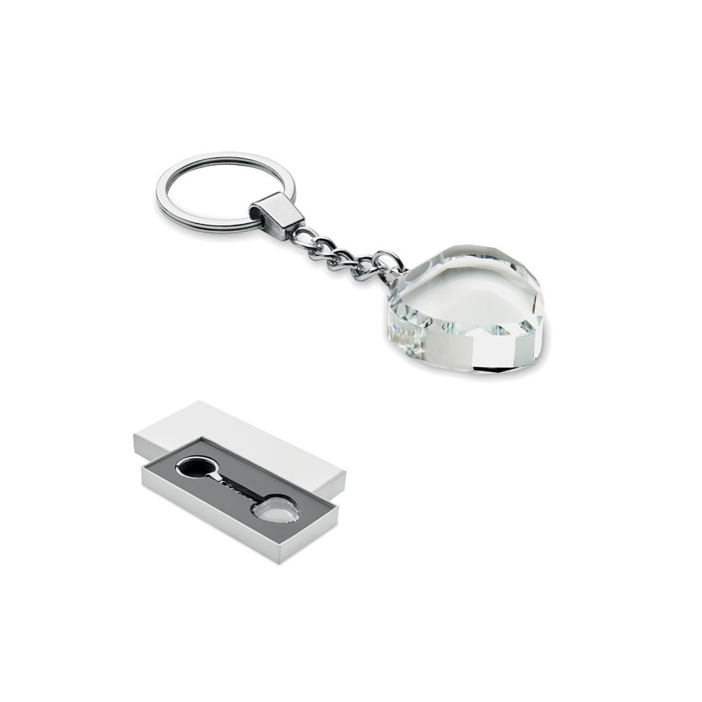 HEARTWARD Stiklinis raktų pakabukas su dovanų dėžute