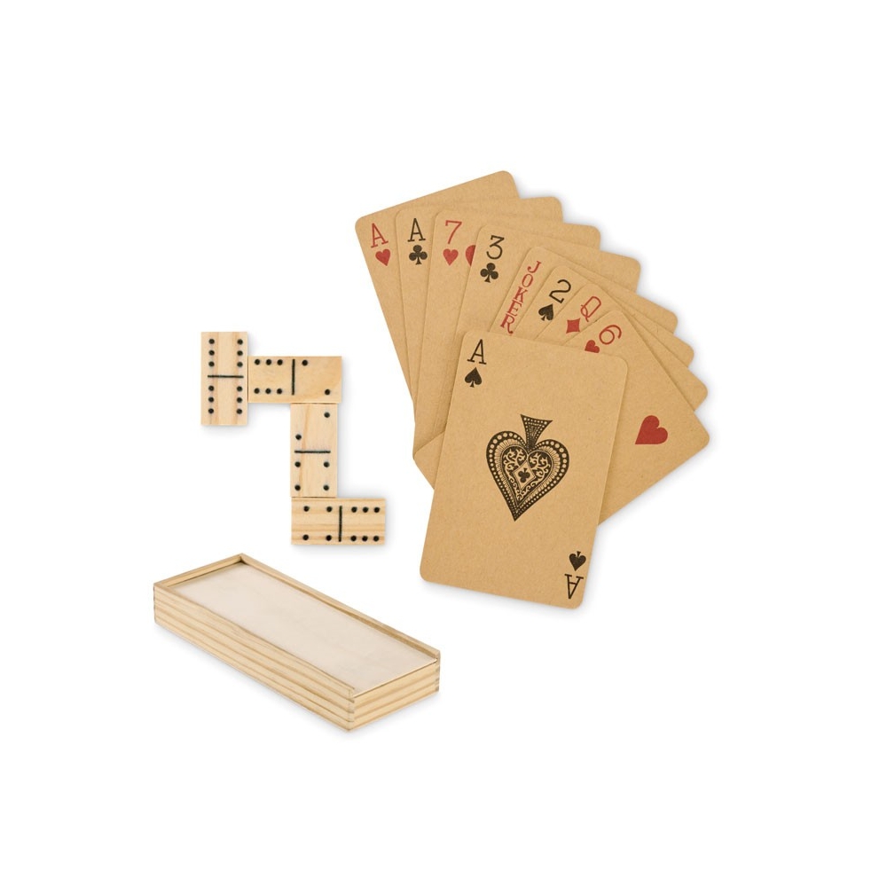 DOMI&CARDS Domino ir perdirbto popieriaus kortų rinkinys
