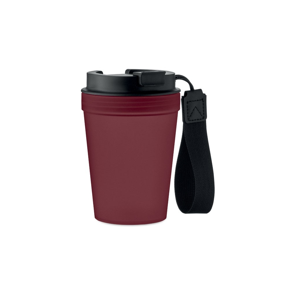 ISFORDEN TUMBLER Vienos sienelės plastikinis puodelis su dirželiu, 300 ml