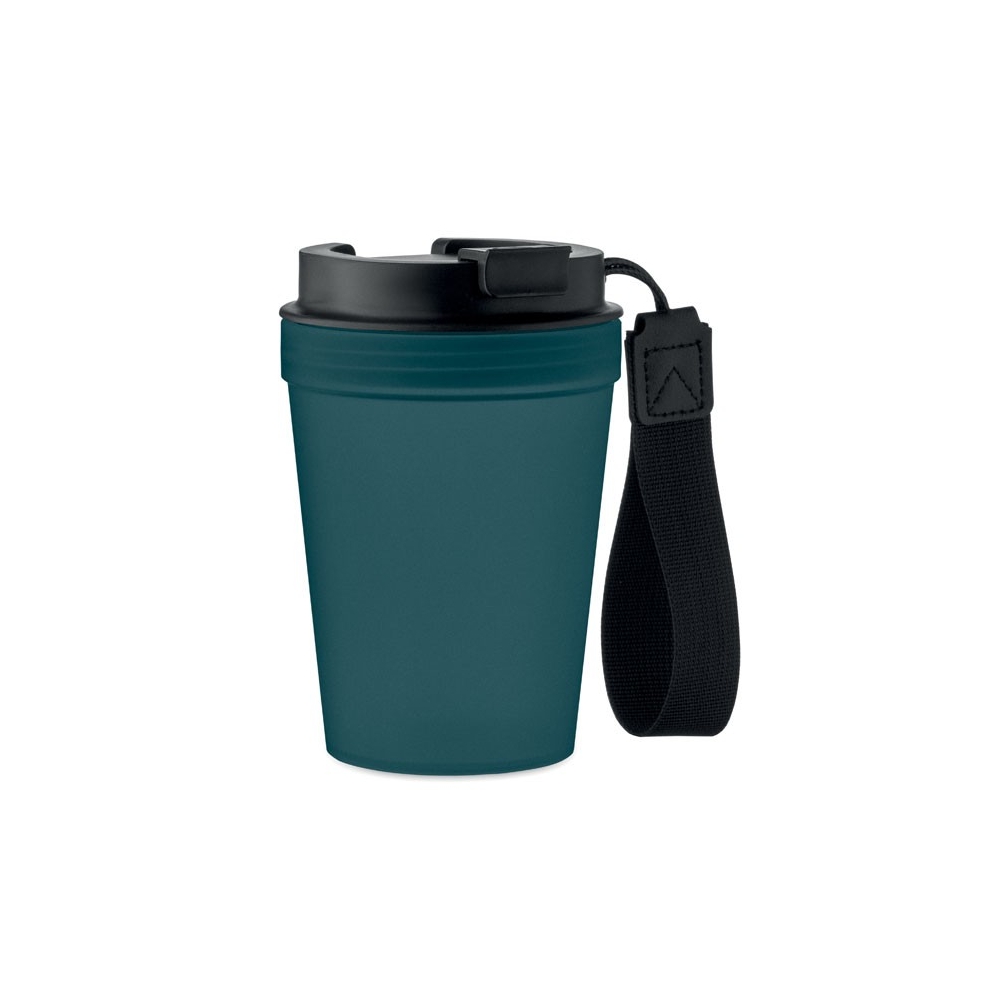 ISFORDEN TUMBLER Vienos sienelės plastikinis puodelis su dirželiu, 300 ml