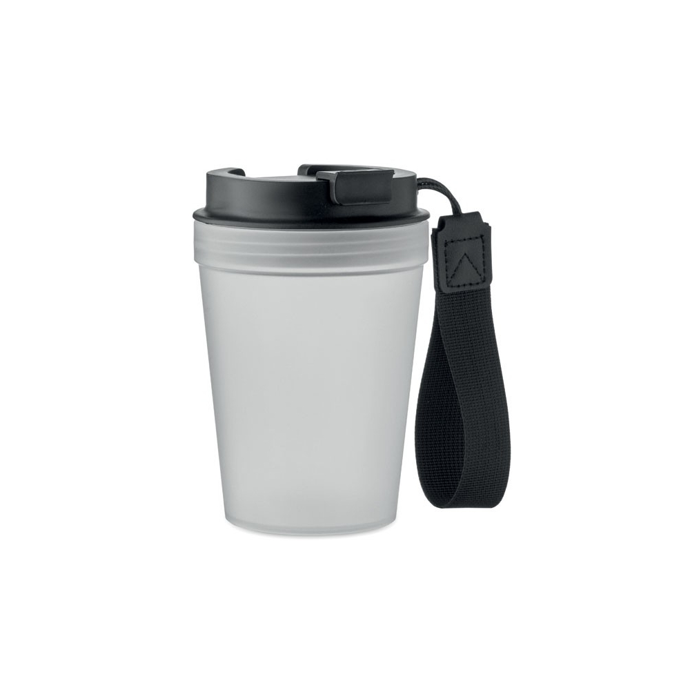 ISFORDEN TUMBLER Vienos sienelės plastikinis puodelis su dirželiu, 300 ml