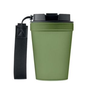 ISFORDEN TUMBLER Vienos sienelės plastikinis puodelis su dirželiu, 300 ml