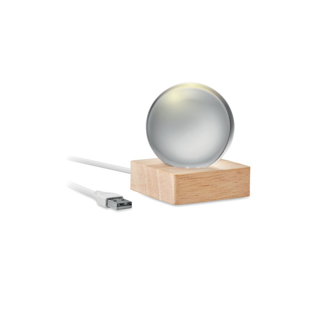 LIGHT Stiklinis rutulys su LED apšvietimu