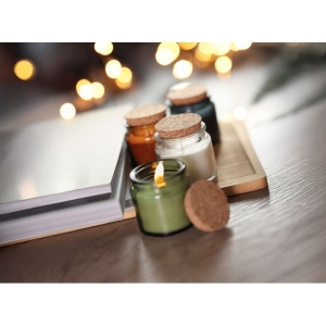 VALO Natūrali augalinės kilmės vaško žvakė su švelniu vanilės aromatu