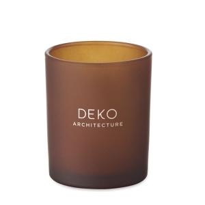 KIVAS WOOD Augalinės kilmės vaško žvakė su mediniu knatu (Vanilės kvapo)