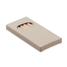 ABIGAIL Pieštukai perdirbto popieriaus dėžutėje (6 spalvos)