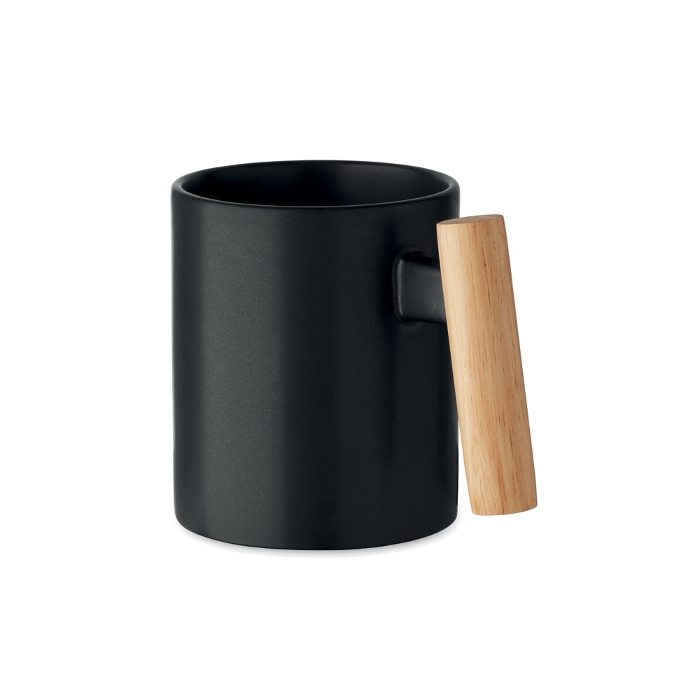 CRENATE Keraminis puodelis su medine rankena 320 ml