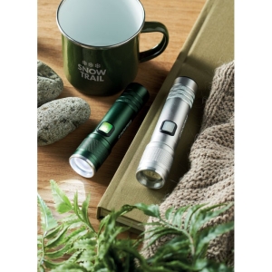 FLASHRA Įkraunamas aliuminio žibintuvėlis