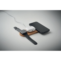 RECPAD Belaidis įkroviklis 3 in 1 su bambuku, 15W