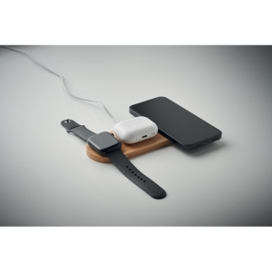 RECPAD Belaidis įkroviklis 3 in 1 su bambuku, 15W