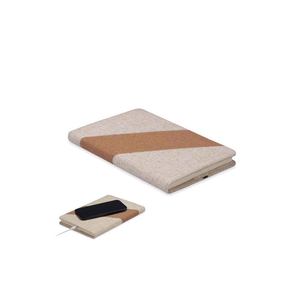 CORTONA Užrašų knygelė su belaidžiu įkrovikliu A5