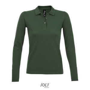 PERFECT LSL WOMEN Moteriški polo marškinėliai ilgomis rankovėmis 180 g/m²