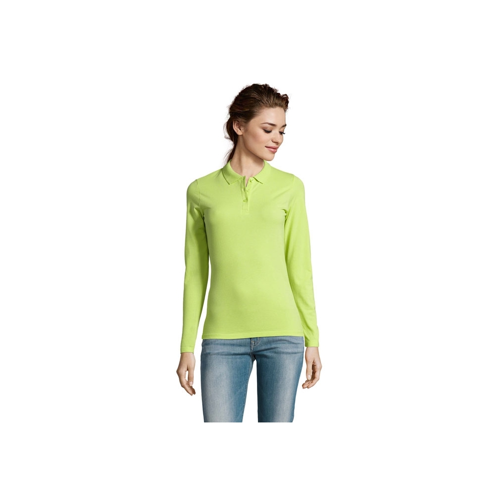 PERFECT LSL WOMEN Moteriški polo marškinėliai ilgomis rankovėmis 180 g/m²