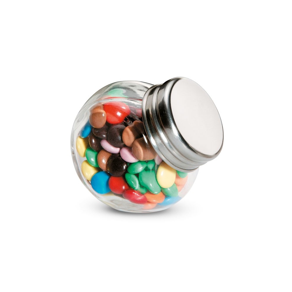 CHOCKY Šokoladai saldainiai stikliniame inde