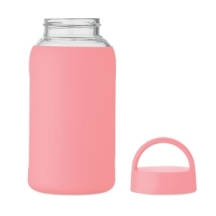 BORIS Stiklinė gertuvė su silikoniniu dėklu ir rankena 600 ml