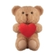 SNUGGLE Minkštas pliušinis meškiukas su raudona širdute personalizacijai