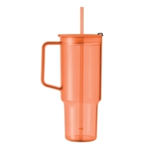 MUGORA Didelės talpos termopuodelis su šiaudeliu 1200 ml