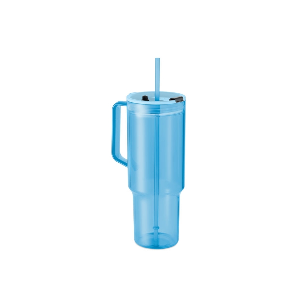 MUGORA Didelės talpos termopuodelis su šiaudeliu 1200 ml