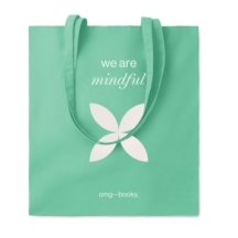 COTTONEL COLOUR + Spalvotas pirkinių maišelis su ilgomis rankenomis 140 g/m²