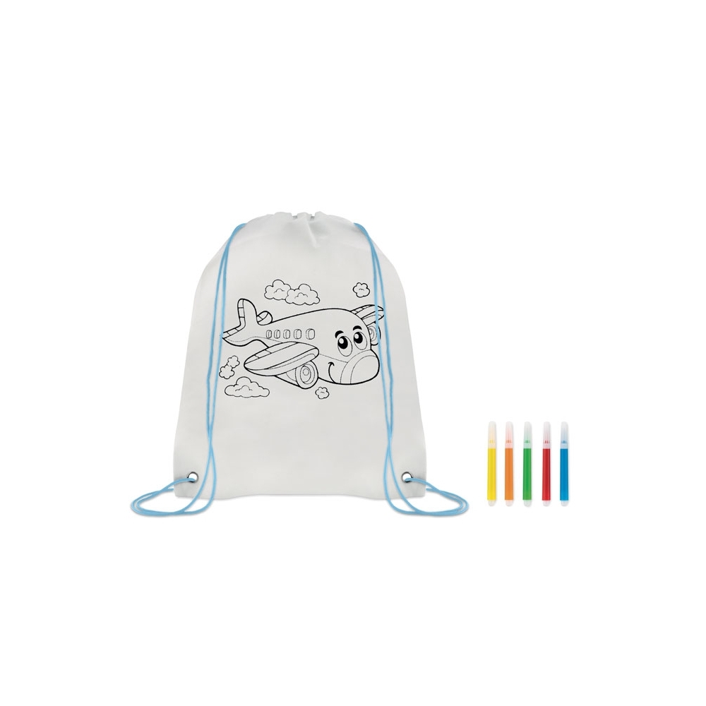 CARRYDRAW Spalvinimo maišelis su flomasteriais, 80 g/m²