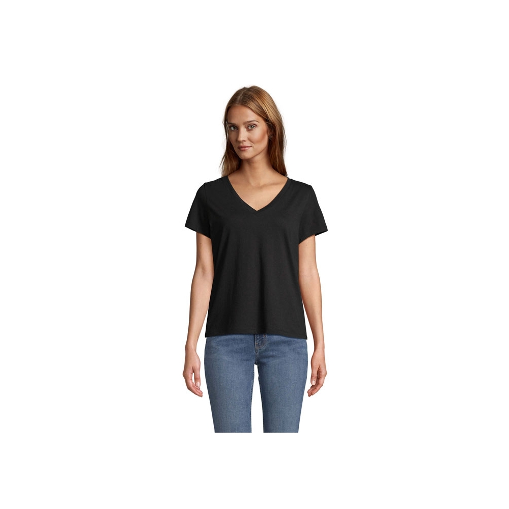 REGENT V WOMEN Moteriški marškinėliai V formos iškirpte