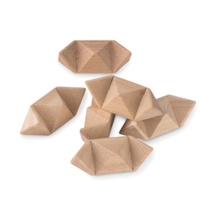 STARNATS Medinis žvaigždės formos galvosūkis su maišeliu