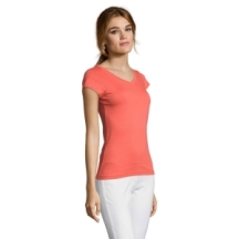 MOON Moteriški marškinėliai su V formos iškirpte 150 g/m²