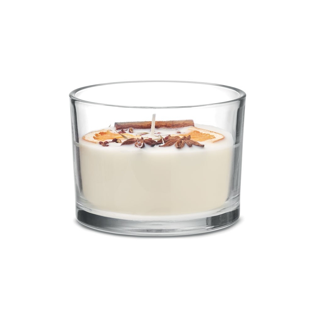 CITRUS Cinamono ir citrusų kvapo žvakė iš augalinio vaško