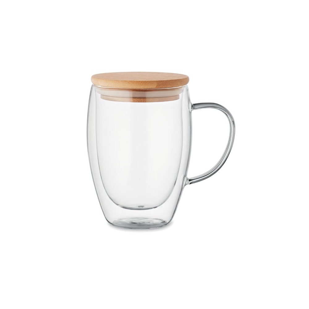 TIROL Dvigubo sluoksnio stiklo puodelis 350ml