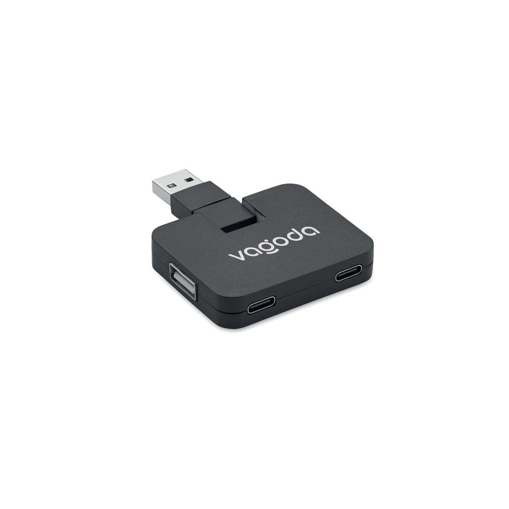 SQUARE-C Šakotuvas su 4 jungtimis