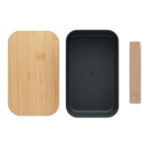 BEIBABOX Pietų dėžutė iš kukurūzų plastiko su bambuko dangteliu