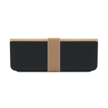 BEIBABOX Pietų dėžutė iš kukurūzų plastiko su bambuko dangteliu