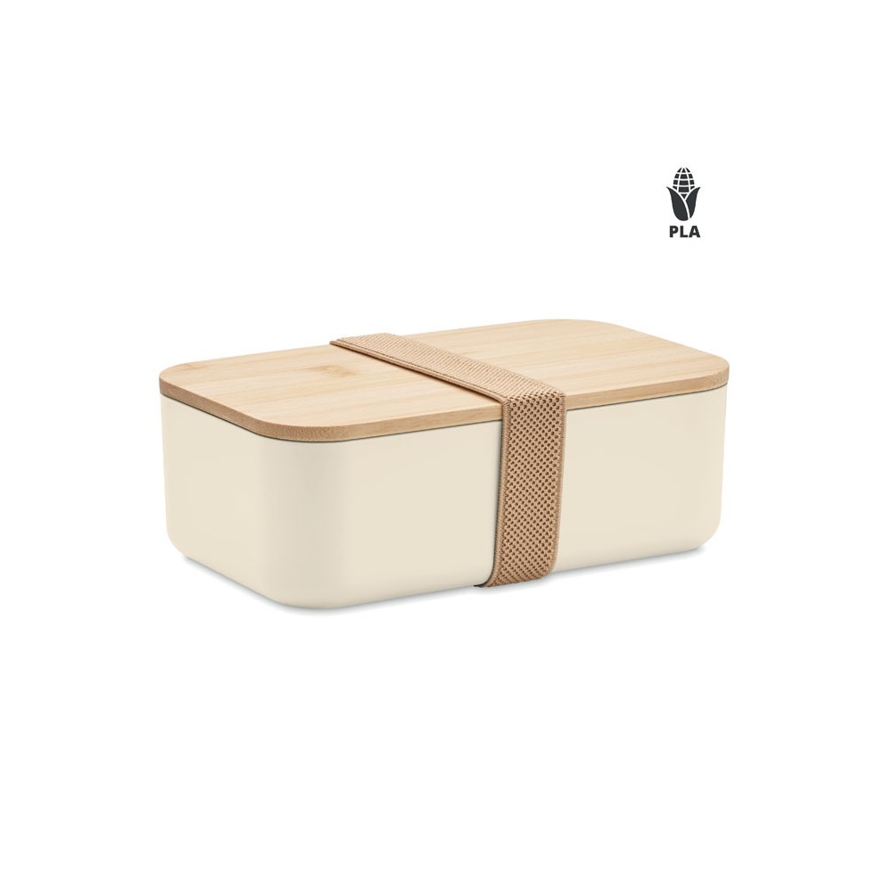 BEIBABOX Pietų dėžutė iš kukurūzų plastiko su bambuko dangteliu