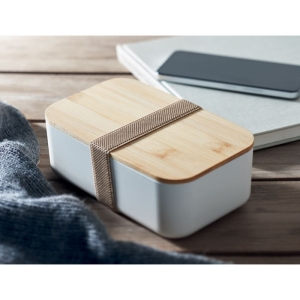 BEIBABOX Pietų dėžutė iš kukurūzų plastiko su bambuko dangteliu
