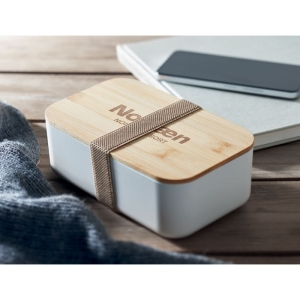 BEIBABOX Pietų dėžutė iš kukurūzų plastiko su bambuko dangteliu