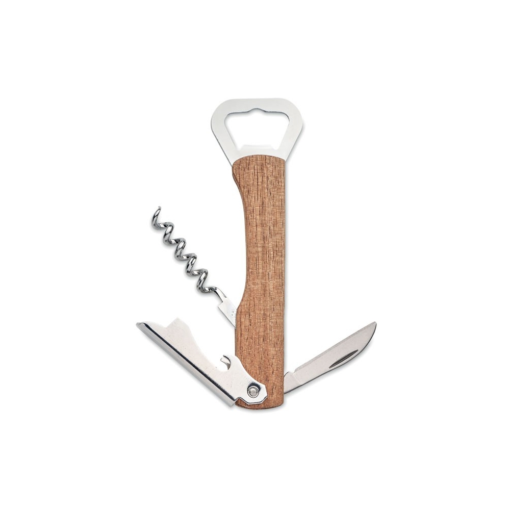 WOOL Daugiafunkcis butelių atidarytuvas su akacijos apdaila