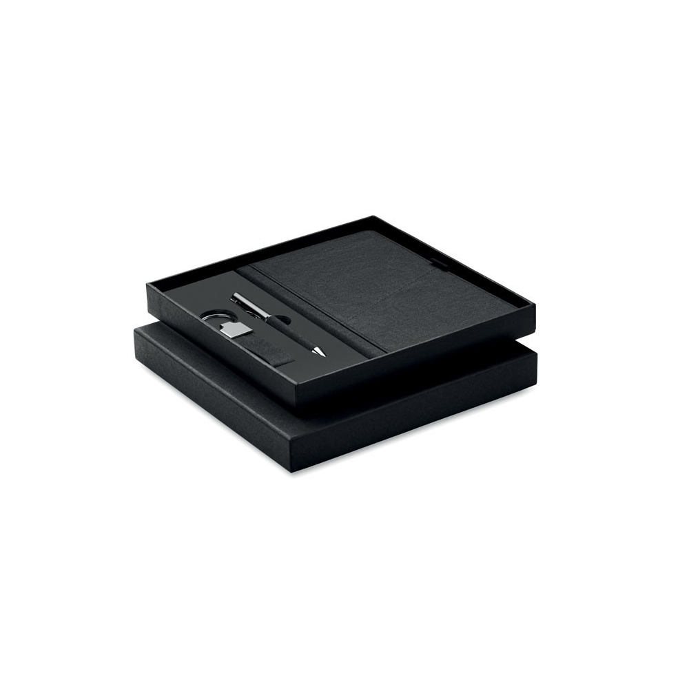 SCRIBI 4 Dovanų rinkinys su tušinuku, užrašų knygele ir raktų pakabuku