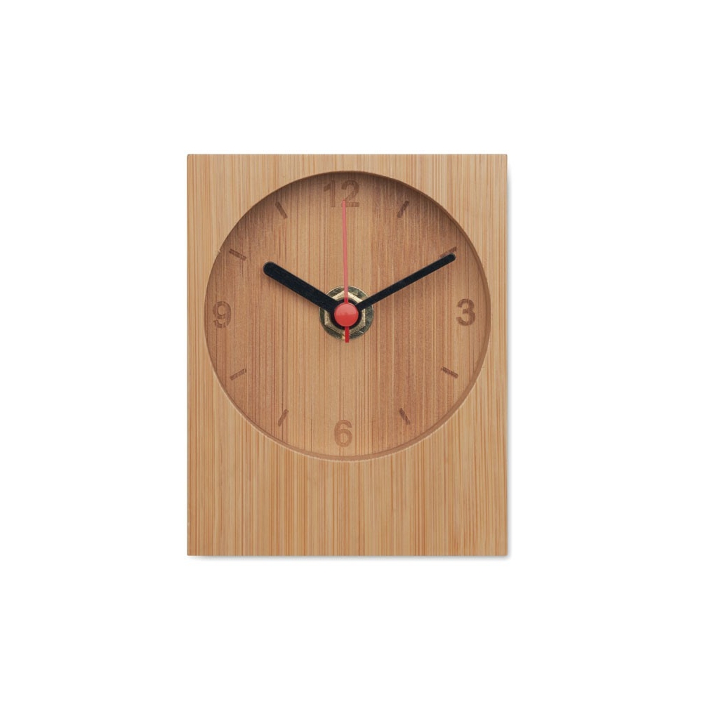 CLAMBU Analoginis stalo laikrodis iš bambuko