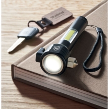 HAMALUZ 3-in-1 aliuminio žibintuvėlis su COB šviesa