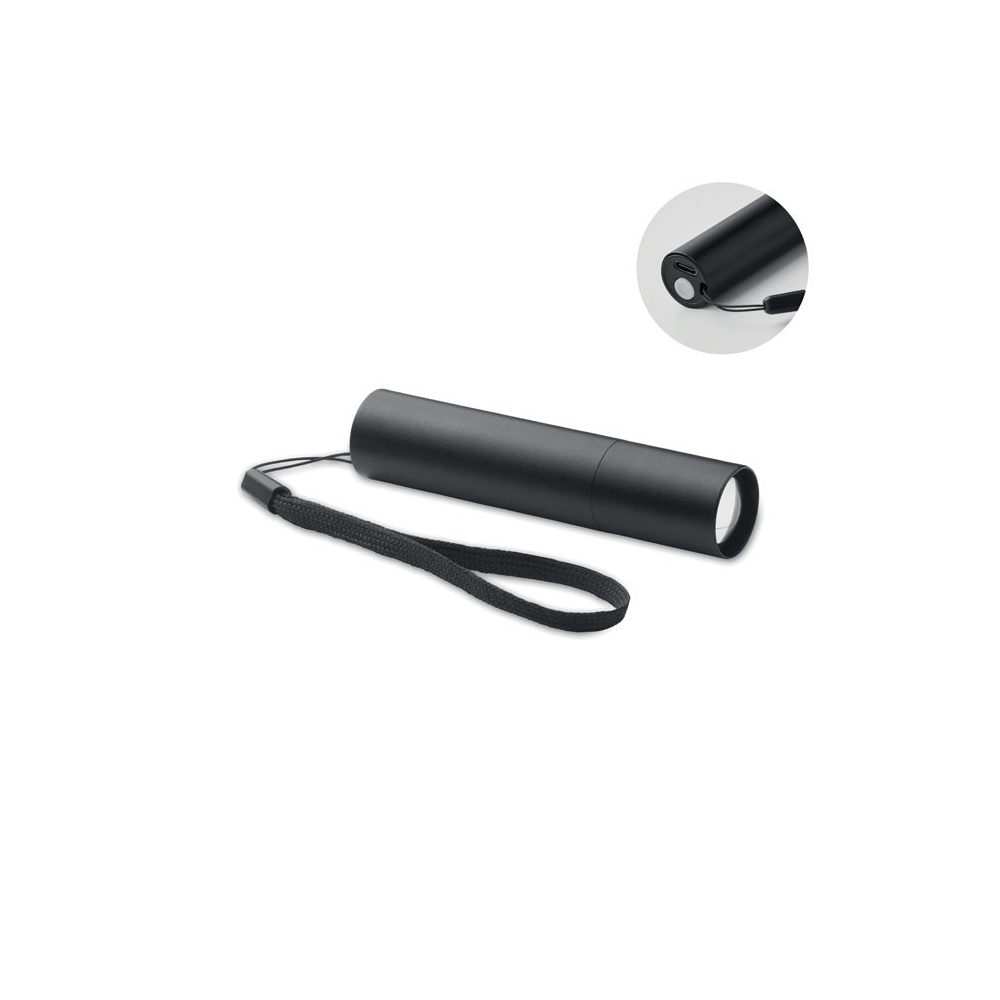 ALUMINATE Aliumininis įkraunamas žibintuvėlis 400 mAh