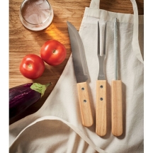 TOOLDERA Nerūdijančio plieno barbekiu įrankių rinkinys (3vnt)