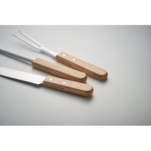 TOOLDERA Nerūdijančio plieno barbekiu įrankių rinkinys (3vnt)