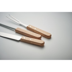 TOOLDERA Nerūdijančio plieno barbekiu įrankių rinkinys (3vnt)