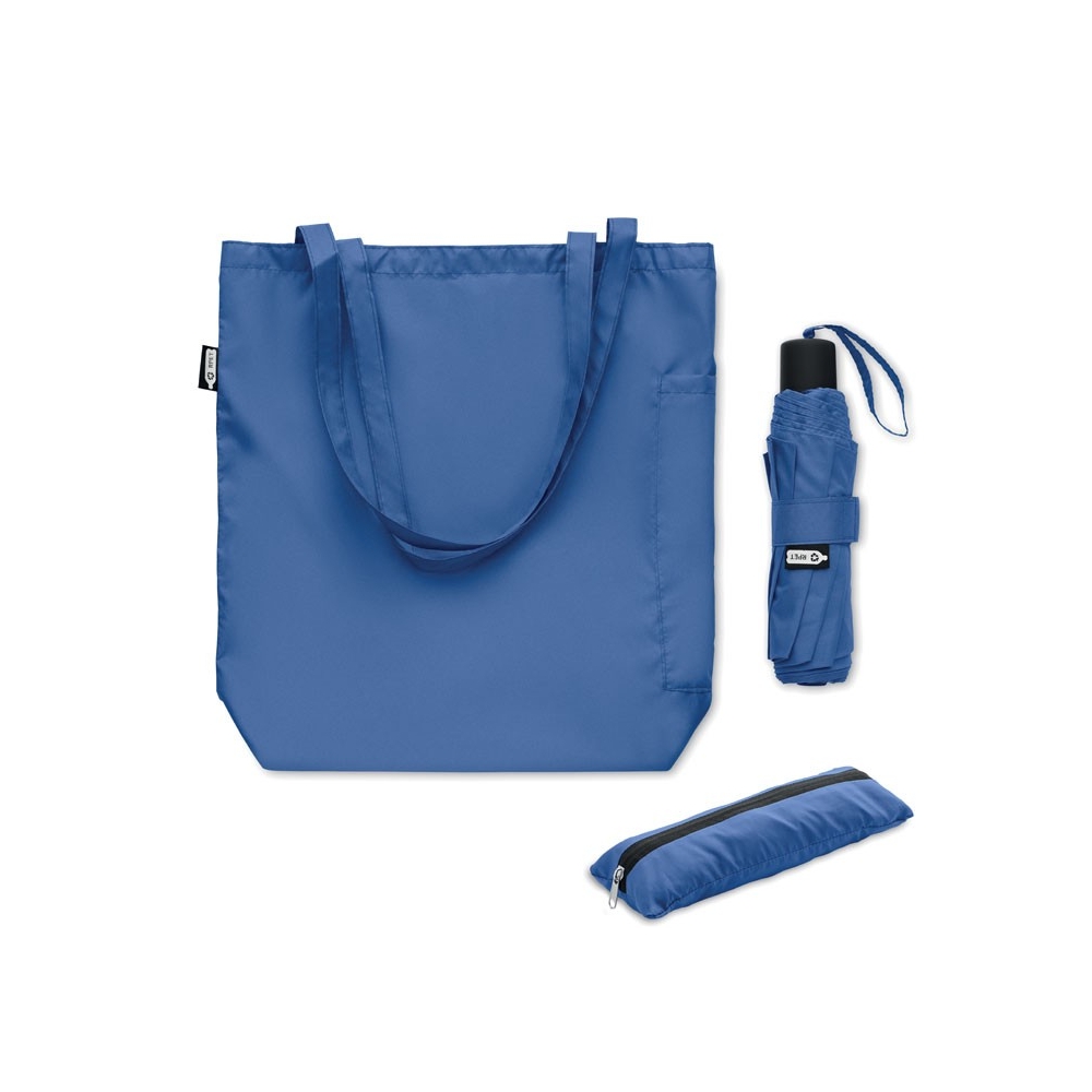 SEATTLE Vėjui atsparus sulankstomas skėtis su krepšiu