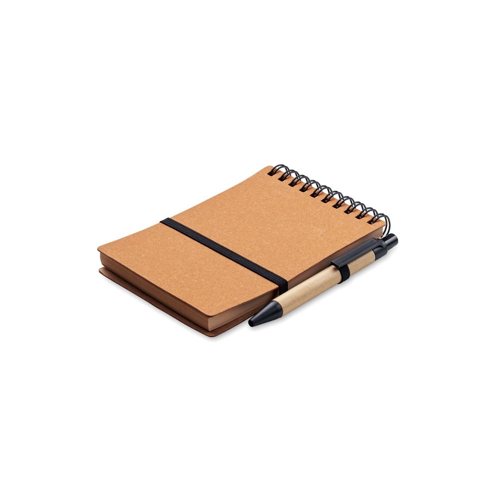 NOTIE Perdirbto popieriaus sąsiuvinis PU viršeliu + rašiklis