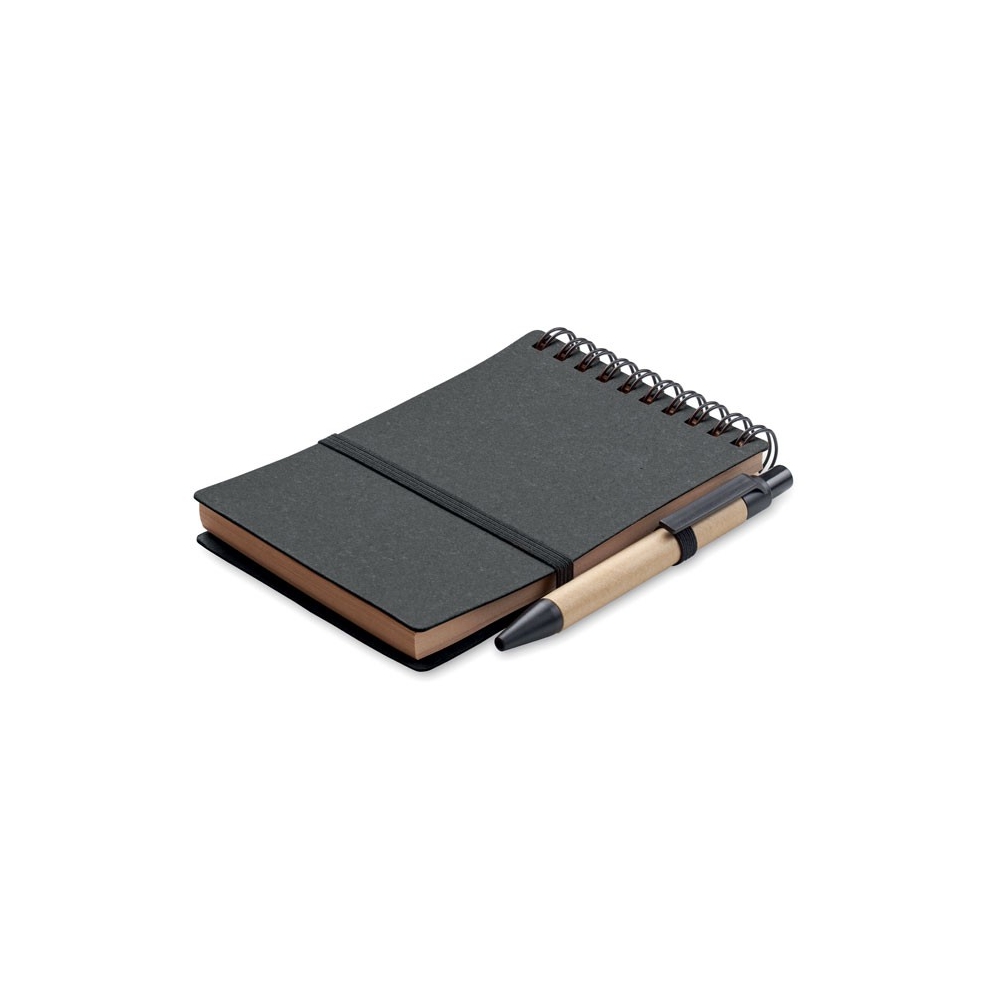 NOTIE Perdirbto popieriaus sąsiuvinis PU viršeliu + rašiklis