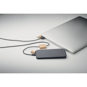 CABOO Įkrovimo laidas 60W su bambuko detalėmis