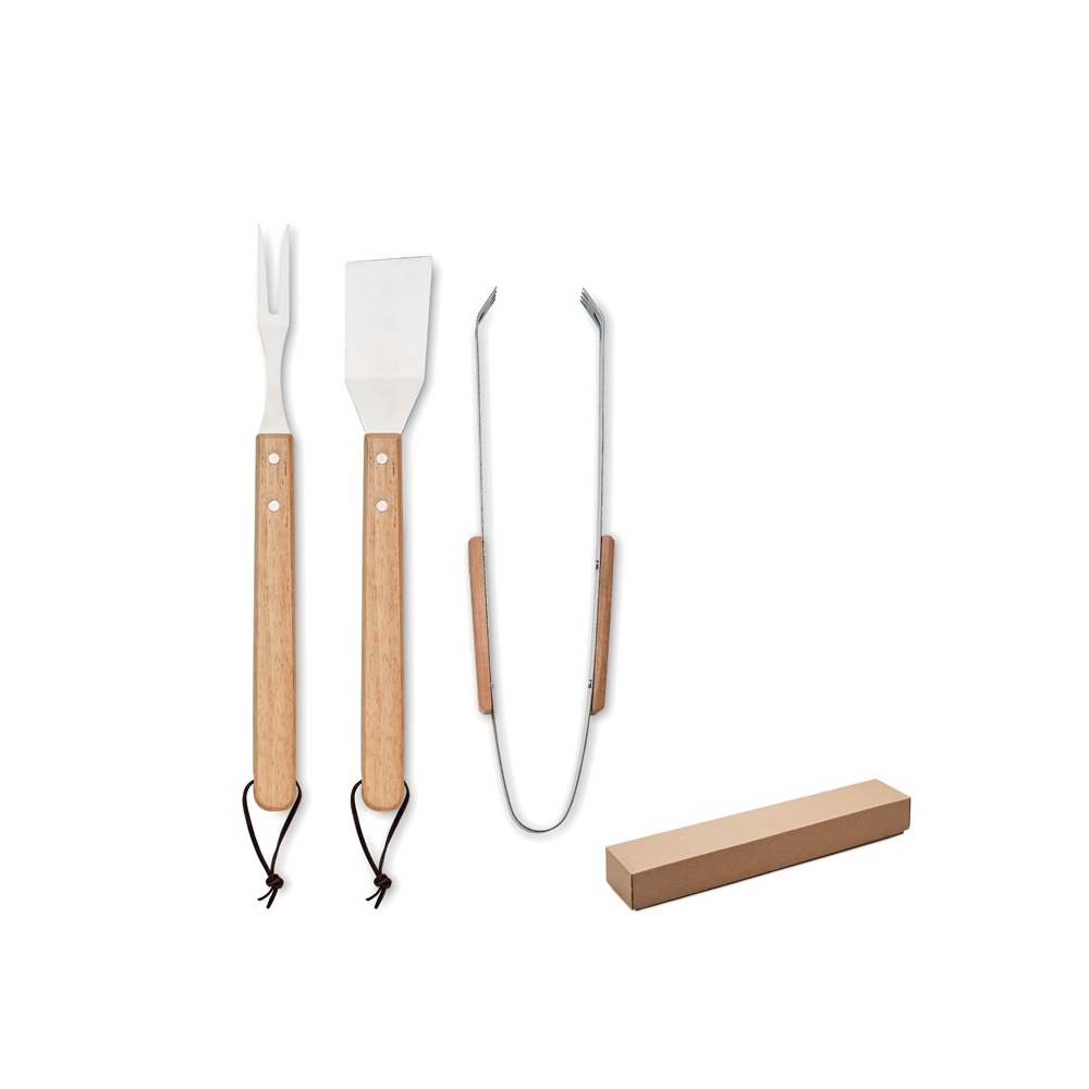 SMOKEY 3 dalių nerūdijančio plieno barbekiu įrankių rinkinys